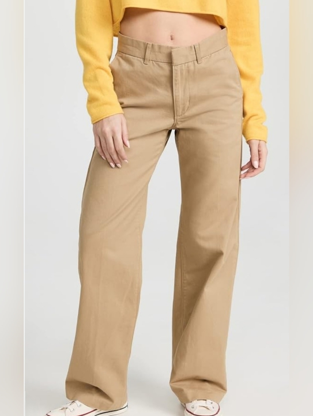 Levi's Baggy Trousers Womens Size 28 Wide Leg Pants Tan Unbasic Khaki Classic